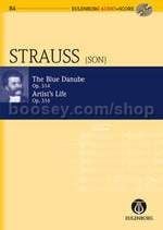 The Blue Danube / Artist's Life (Orchestra) (Study Score & CD)