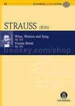 Wine, Women and Song / Vienna Blood (Orchestra) (Study Score & CD)