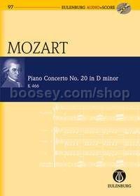 Concerto for Piano No.20 in D Minor K 466 (Piano & Orchestra) (Study Score)