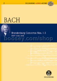 Brandenburg Concertos Nos.1-3 (Orchestra) (Study Score & CD)