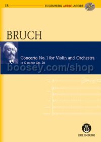 Concerto for Violin No.1 in G Minor, Op.26 (Violin & Orchestra) (Study Score & CD)