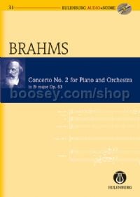 Concerto for Piano No.2 in Bb Major, Op.83 (Pano & Orchestra) (Study Score & CD)