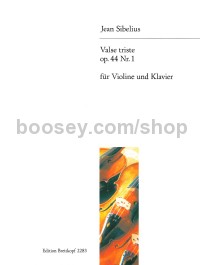 Valse Triste Op. 44/1 (Violin, Piano)