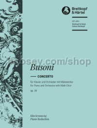 Concerto Op. 39 Busoni-Verz. 247 - piano solo & reduction