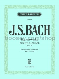 Complete Piano Works (Bach-Busoni Edition), Vol. IV