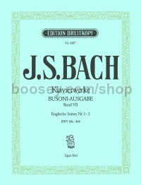 Piano Works Book 7 Bwv 806-808 English Suites