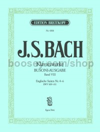 Piano Works Book 8 bwv 809-811 English Suites