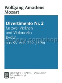 Divertimento No2 2 Violin /Cello