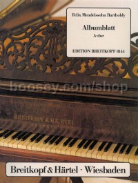 Albumblatt in A major - piano