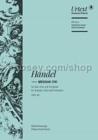 Messiah 1741 HWV56 - Vocal Score (SATB & Piano)