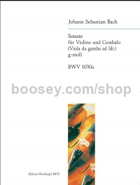 Sonata in G minor BWV 1030a - violin & harpsichord/piano