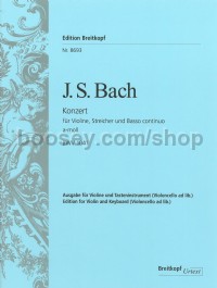 Violin Concerto in A minor BWV 1041 - Violin, Piano
