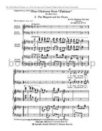 Four Choruses from Patience for TTBB choir & piano 4-hands