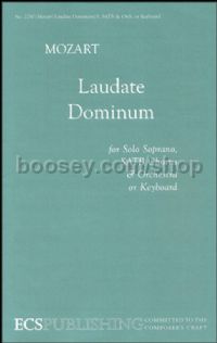 Vesperae solennes de Confessore - Laudate Dominum for SATB choir with soprano solo, strings, bassoon