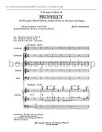 Prophecy for SATB choir & organ