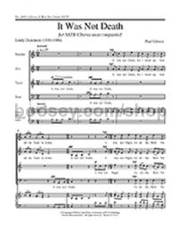 It Was Not Death for SATB choir a cappella