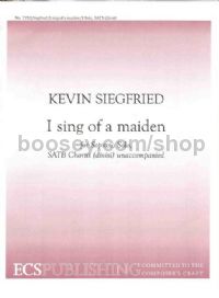 I sing of a maiden for SATB choir with soprano solo