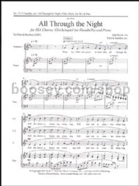 All Through the Night for SSA choir & piano with percussion (score)