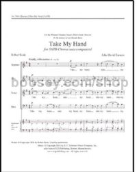 Take My Hand for SATB choir