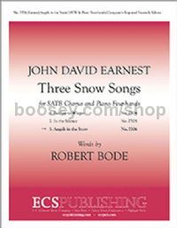 Three Snow Songs, No. 3. Angels in the Snow for SATB choir & piano 4-hands