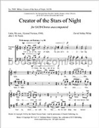 Creator of the Stars of Night for SATB choir a cappella