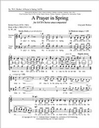 A Prayer in Spring for SATB choir a cappella