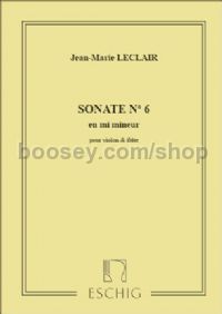 Sonata No. 6 in E minor - violin (or flute) & piano