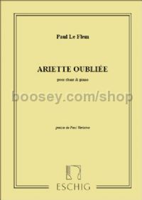 Ariette oubliée - voice & piano