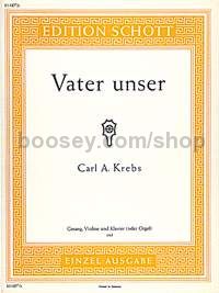Vater unser - low voice, violin & piano