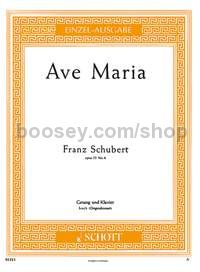 Ave Maria op. 52/6 D 839 - high voice & piano