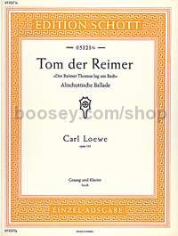 Tom der Reimer op. 135a - high voice & piano