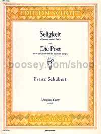 Seligkeit / Die Post D 433 / D 911 - medium voice & piano