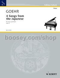 Four Songs from the Japanese op. 9 (vocal score)