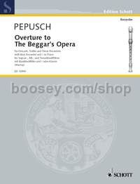 Overture (to The Beggar's Opera) - 4 recorders (SATB); piano ad lib. (score and parts)