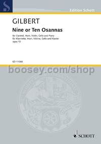 Nine or Ten Osannas op. 10 - clarinet, horn, violin, cello & piano (study score)