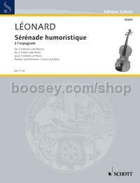 Sérénade humoristique - 3 violins & piano (score & parts)