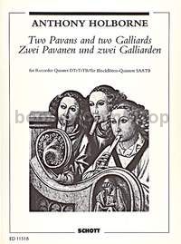 2 Pavans and 2 Galliards - 5 recorders (SAATB) (performance score)