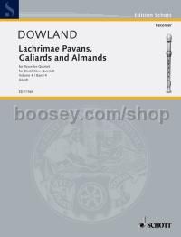 Lachrimae Pavans, Galiards and Almands Vol. 4 - 5 recorders (SATTB/SAATB) (performance score)
