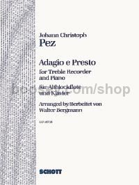 Adagio e Presto - treble recorder and piano