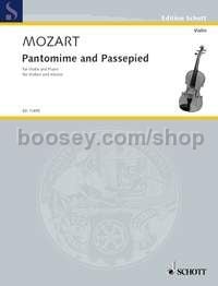 Pantomime and Passepied KV 299 b Anh. 10 - violin and piano