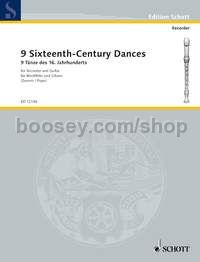 9 Sixteenth-Century Dances - soprano- or treble recorder and guitar