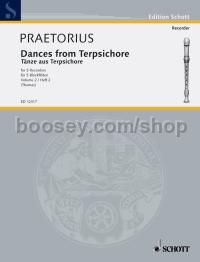 Dances from Terpsichore Band 2 - 5 recorders (SSATB) (score and parts)