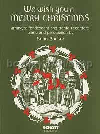 We wish you a Merry Christmas - soprano- and treble recorder, percussion and piano (set of parts)
