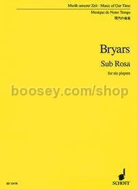 Sub Rosa - recorder, clarinet in Bb, vibraphone, piano, violin and double bass (score and parts)