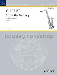 Six of the Bestiary - saxophone quartet (score and parts)