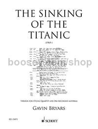 The Sinking of the Titanic - string quartet (set of parts)