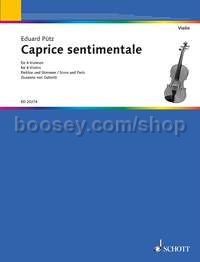 Caprice sentimentale - 4 violins (score & parts)