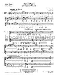 Dame Music - Song Sheet for Full Chorus