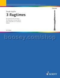 3 Ragtimes - clarinet (in Bb) & piano