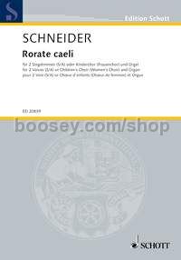 Rorate caeli - 2 voices (S/A) or children's choir (female choir) & organ